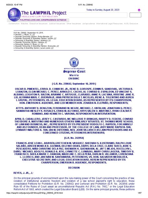 r/lawstudentsph|G.R. No. 230642 .